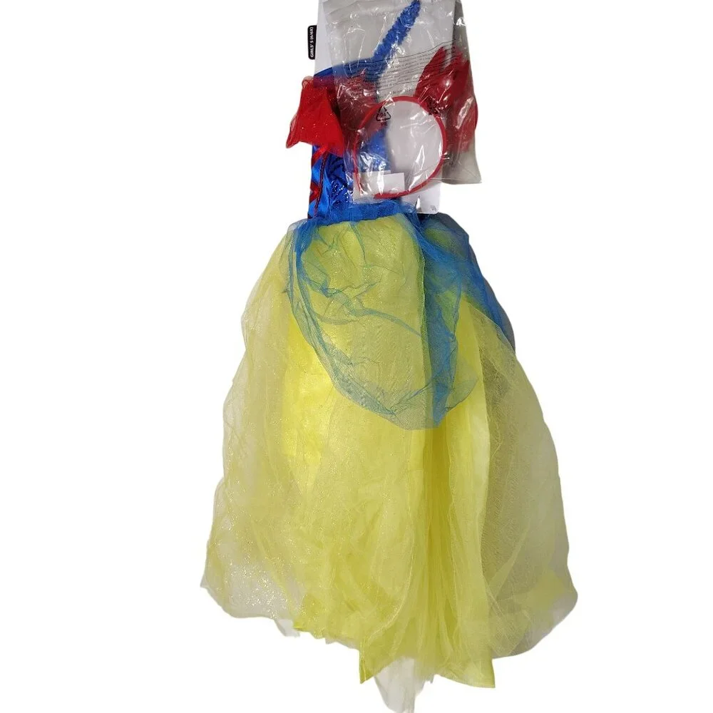 Girls S (6/6X) Fairytale Princess Light-Up Dress With Headband Halloween Costume